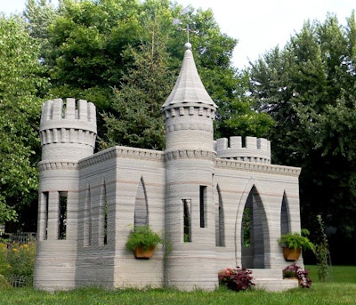 3D printed castle and houses