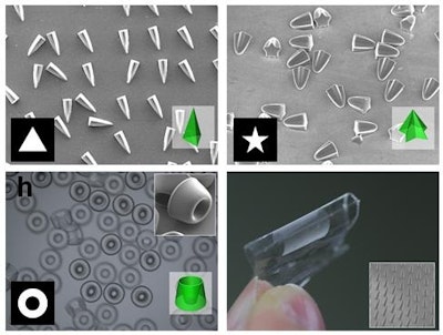 Three-dimensional control over functional shapes of microstructures