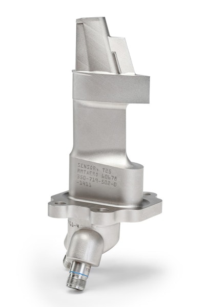 First 3D printed part to fly in a commercial jet engine