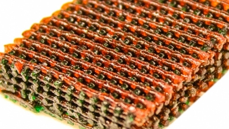 Tough biogel structures produced by 3-D printing