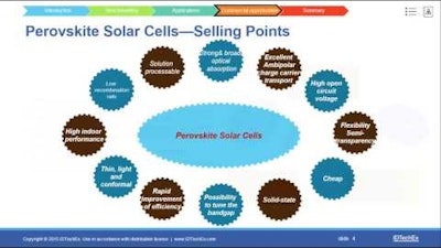 IDTechEx Research: The Rise of Perovskite Solar Cells