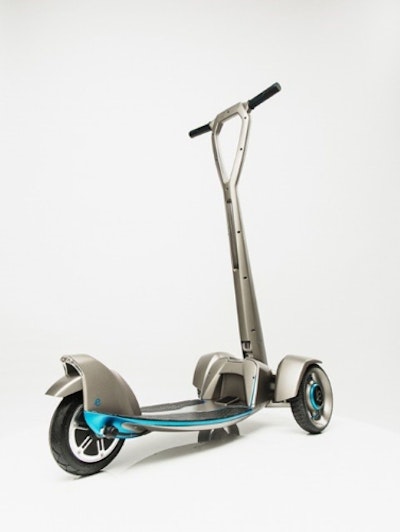 3D printed, light-weight, solar powered electric scooter