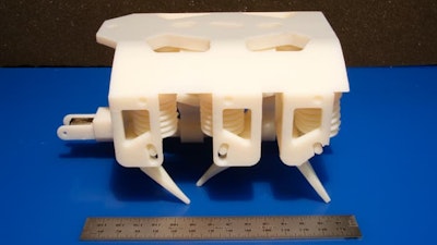 3-D printed robots made of both solids and liquids