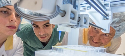 Project to 3D print human skin