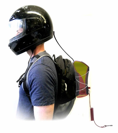 Rider powered motor cycle safety alarm