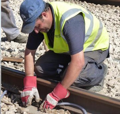 Pads to harvest energy from trains
