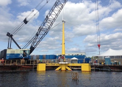 World's first concrete-composite floating platform wind turbine