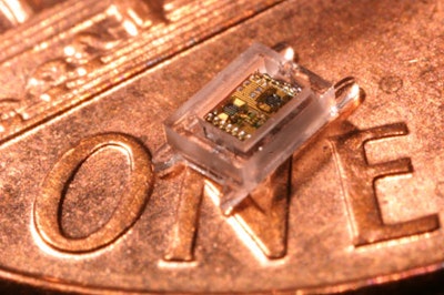 Solar powered millimeter-scale sensors for eyes