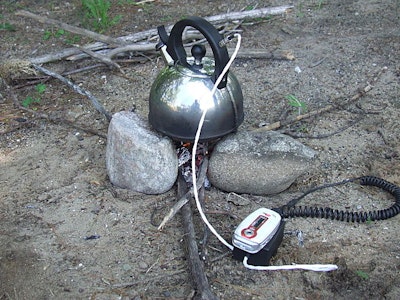 Kettle on a fire charges rural phones