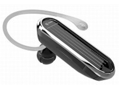 Solar powered Bluetooth headset