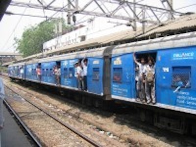 Harnessing wind pressure from moving trains