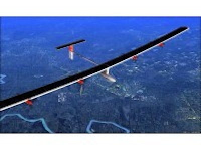Aircraft propelled by solar energy to complete day-night-day cycle