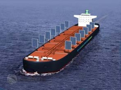 Aquarius solar and wind power system for ships