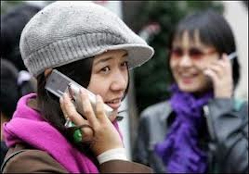 Charging mobile phones with talking