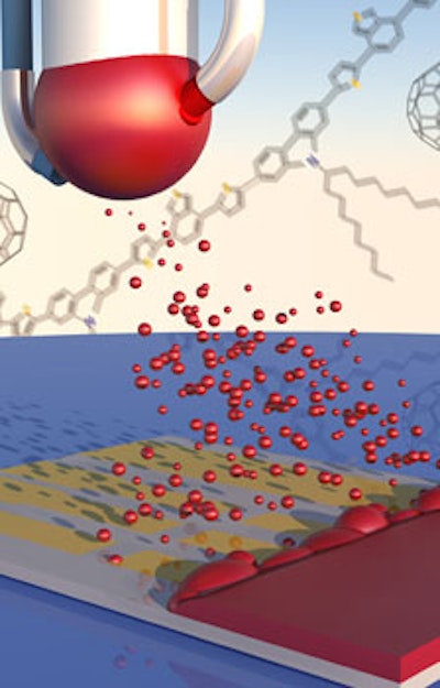 Solar cells use a spray painting process