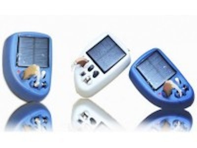 Solar powered hearing aid