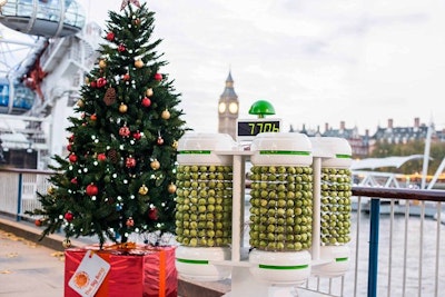 Brussels sprouts power Christmas tree