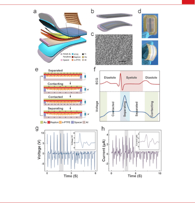 Self-powered, flexible and one-stop implantable triboelectric sensor