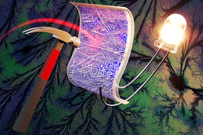 Shatterproof, nonflammable supercapacitor