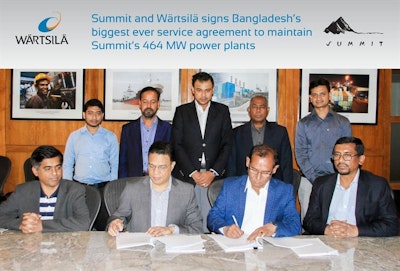 Bangladesh service agreement to maintain Summit's 464 MW power plants