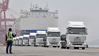 Hyundai's First 10 Xcient Fuel Cell Trucks for Switzerland
