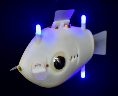 Robotic Swarm Swims like a School of Fish