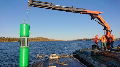 Stockholm Fairway Smart Buoy Powered by Solar Energy