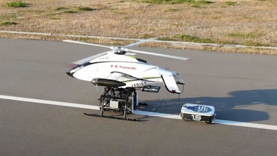 Kawasaki Trials Unmanned VTOL Aircraft and Delivery Robot