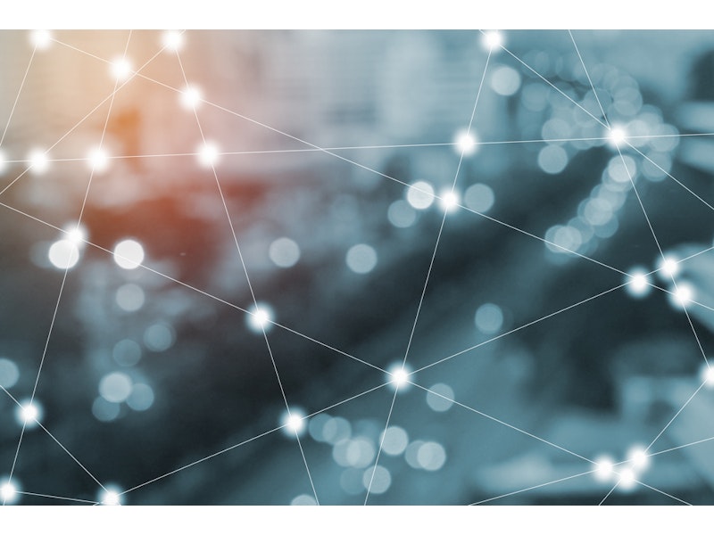 wireless sensor network, sensor node and connecting line, ICT (information communication technology), internet of things, abstract image visual, white space empty.