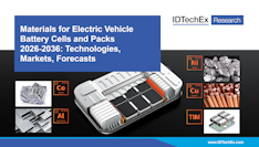 Materials for Electric Vehicle Battery Cells and Packs 2026-2036: Technologies, Markets, Forecasts