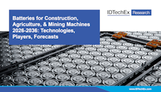 Batteries for Construction, Agriculture, & Mining Machines 2026-2036: Technologies, Players, Forecasts