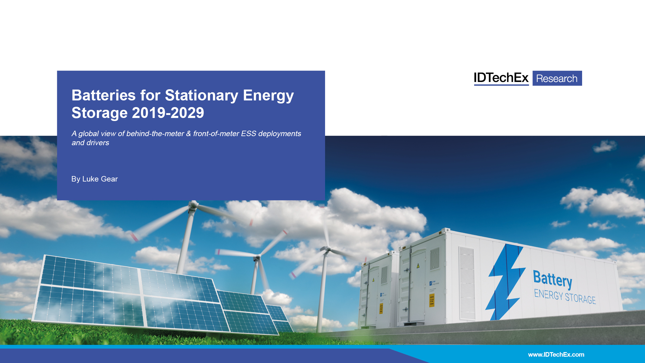 Batteries for Stationary Energy Storage 2019-2029