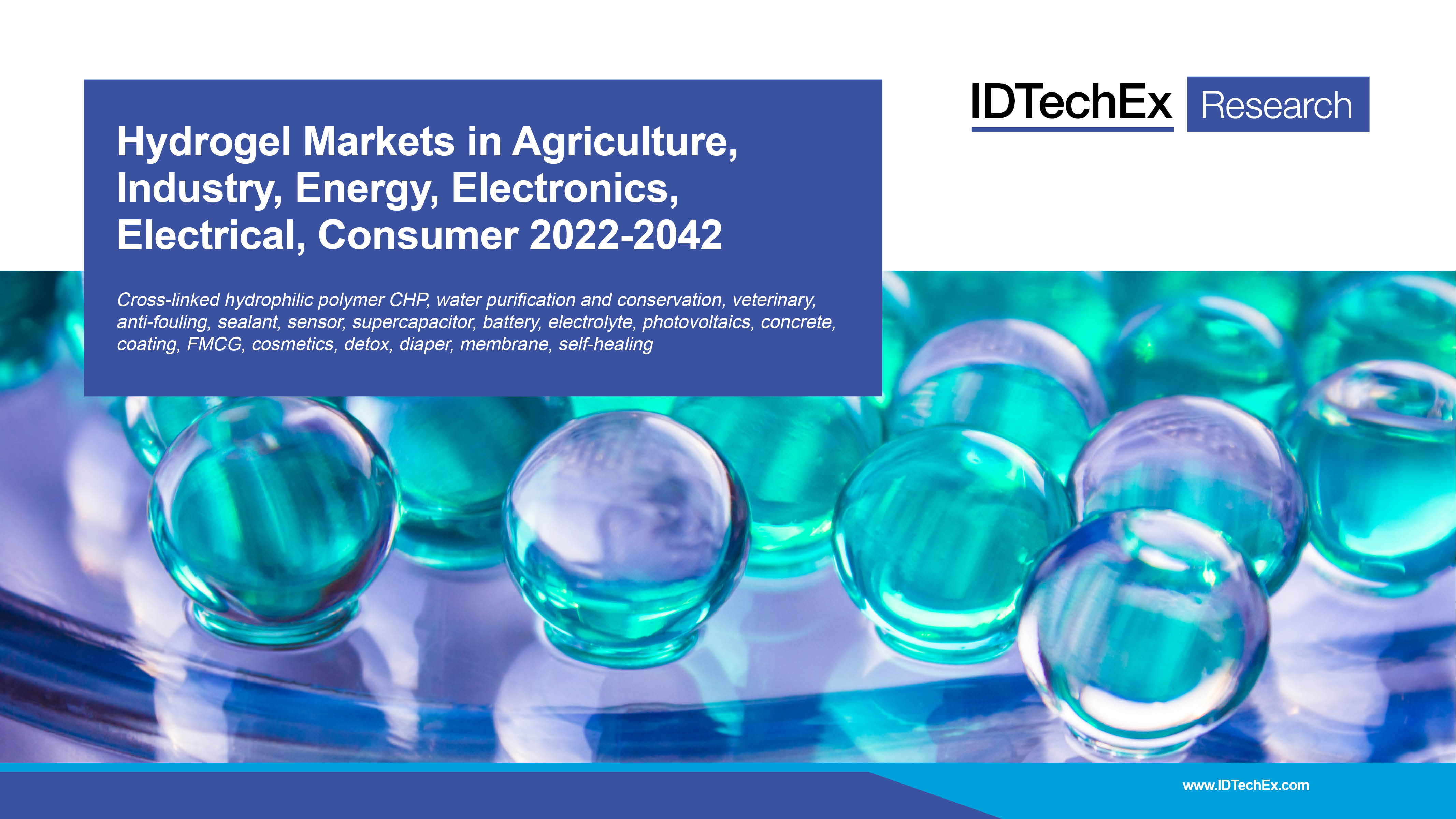 Mercados de hidrogel en agricultura, industria, energía, electrónica, electricidad, consumo 2022-2042