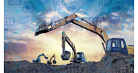 Four excavators