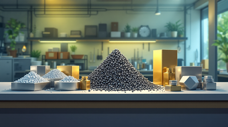 Advanced materials are on a table in a lab